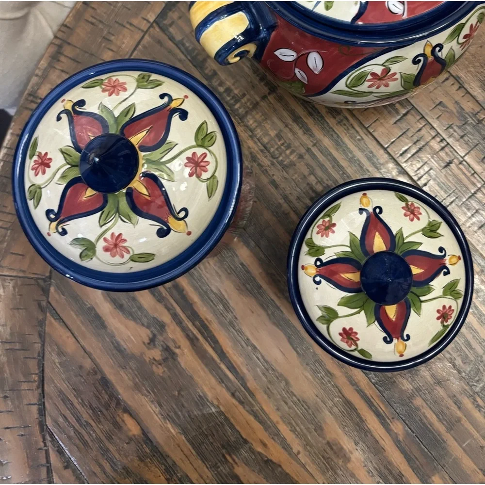 Pier 1 Vallarta  Medium & Small  Canisters - Picture 6 of 12
